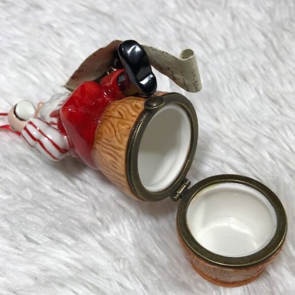 NWOT Vintage Coca-Cola Sitting Santa w/List Ornament Keepsake Box - Picture 9 of 13